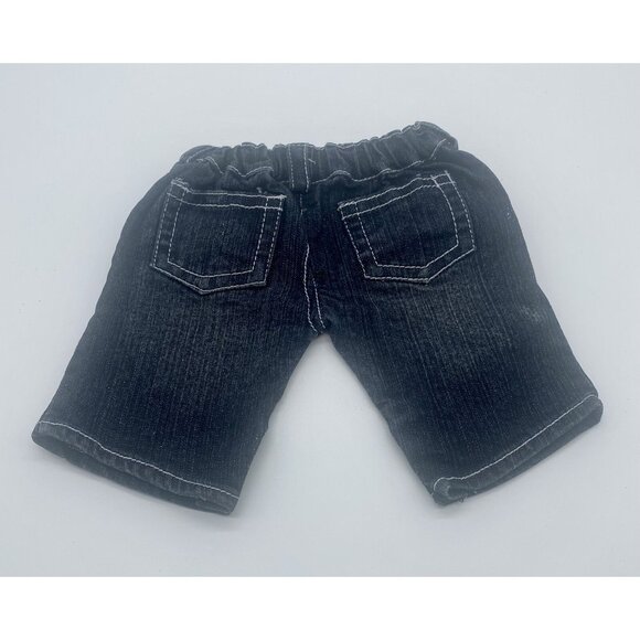 Build a Bear Sparkle Silver Glitter Blue Jeans Pants Clothing - Picture 3 of 5